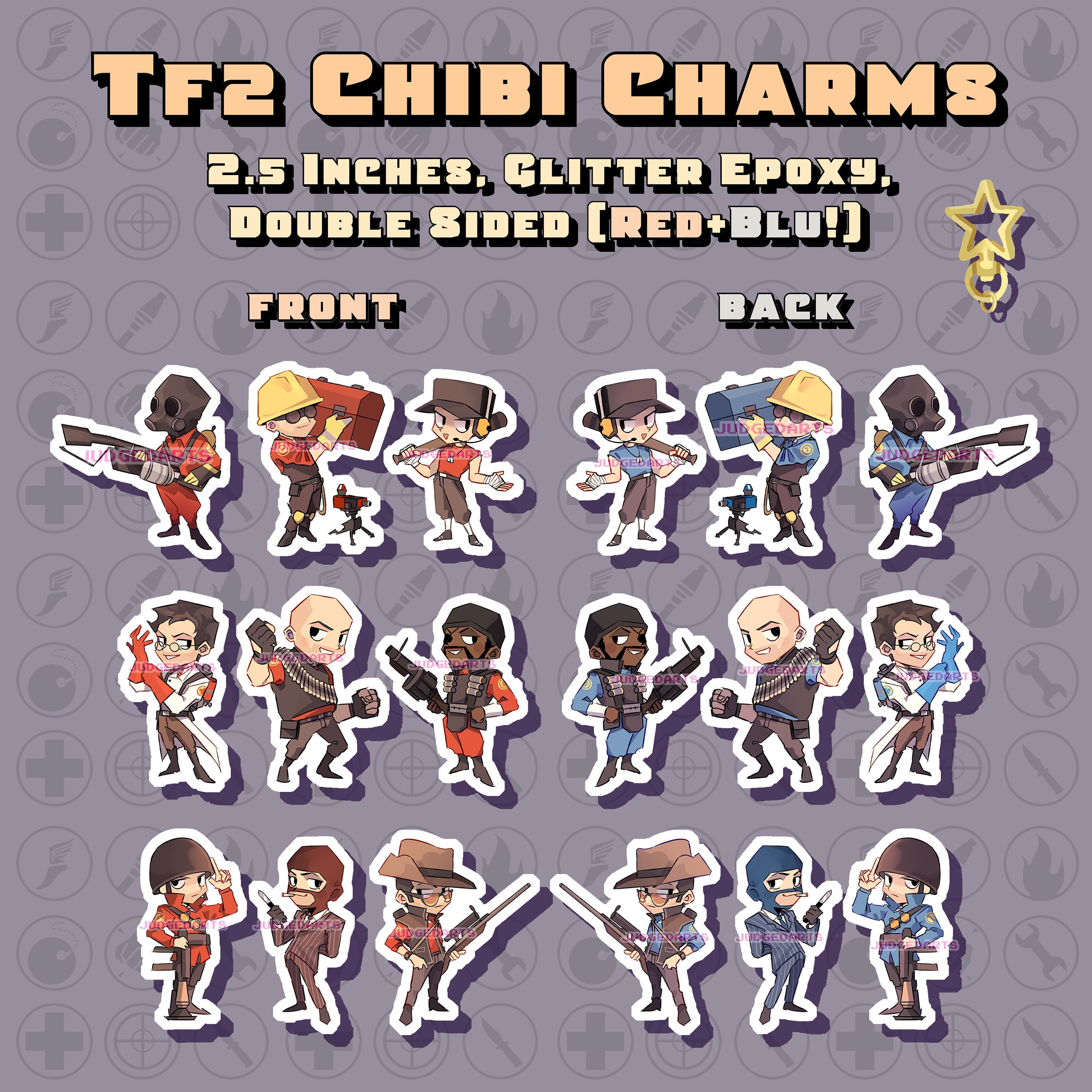 Team Fortress 2 TF2 Chibi Acrylic Charms/keychains Etsy Australia