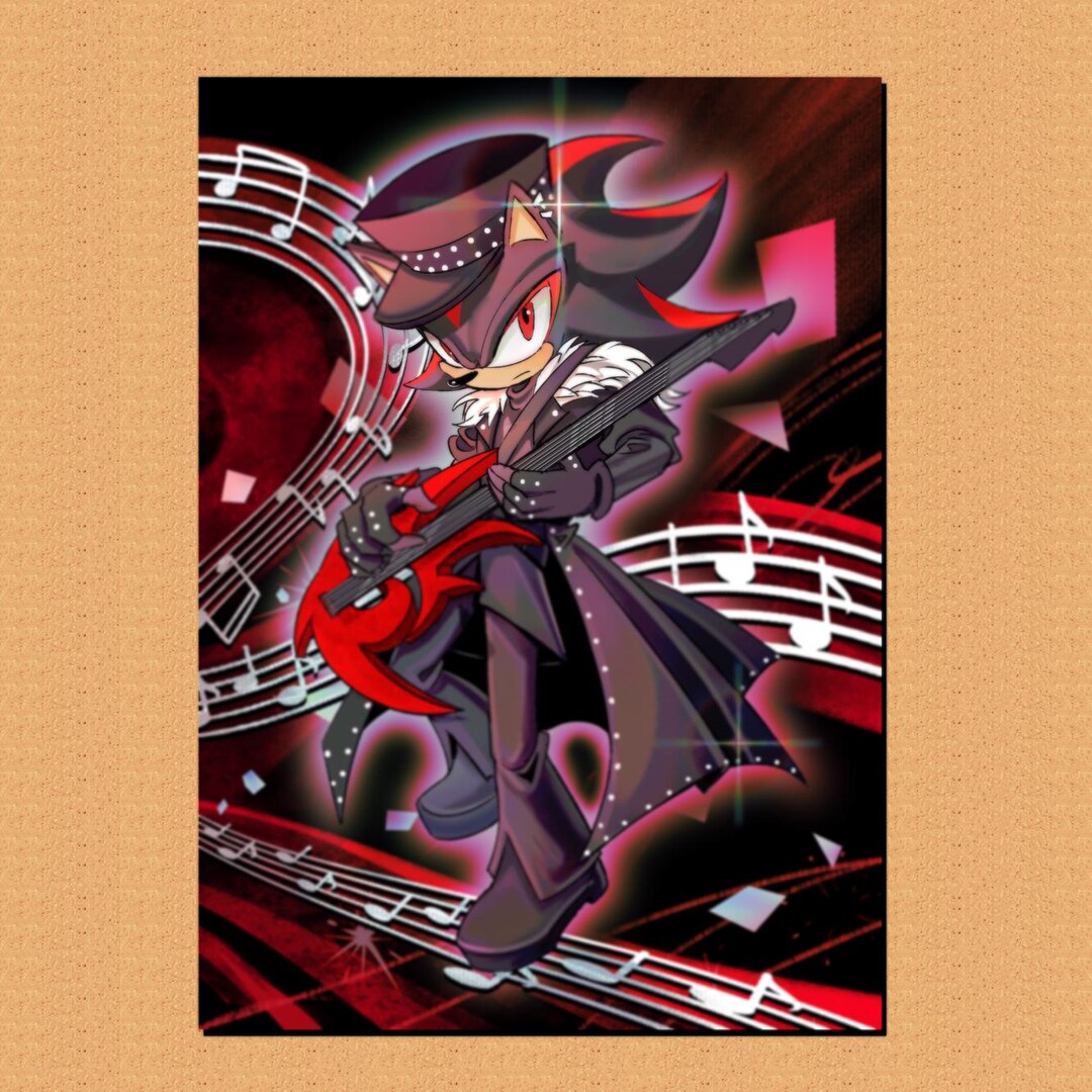 Rocker Shadow Shadow Rocker Musician Print - Etsy