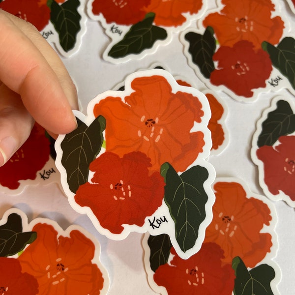 Kou flower - die cut sticker