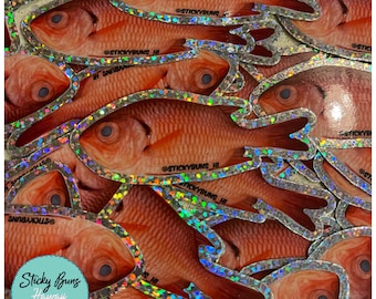Menpachi ( Die Cut holographic glitter decal )