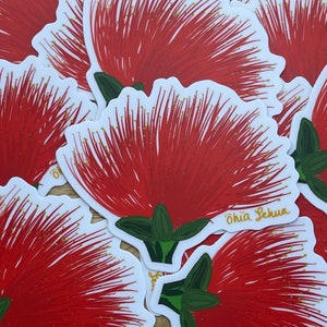 Ohia Lehua die cut sticker