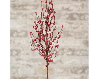 Red Pip Berry 26" Spray