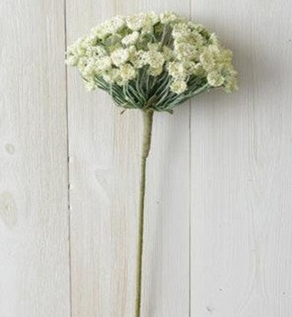 White Allium Faux Floral Stem Etsy
