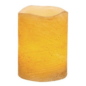 Rustic Tan Timer LED Pillar Candle 3" x 4"