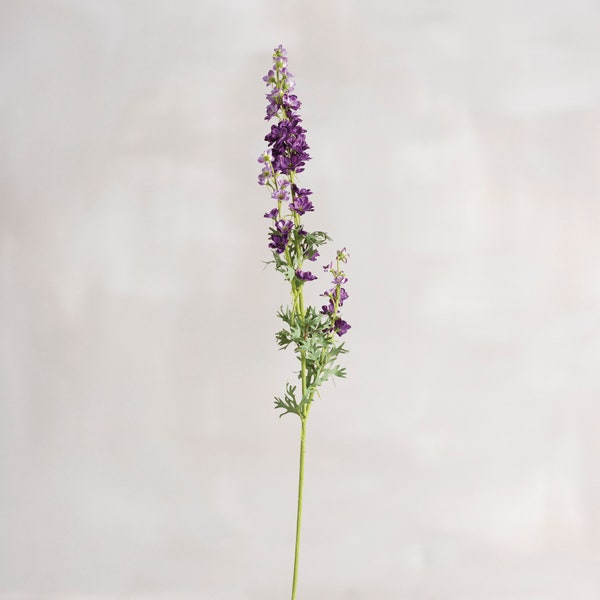 Purple Delphinium 33" Faux Floral Stem