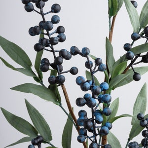 Natural Style Blueberries 28 Faux Berry and Foliage Spray zdjęcie 3