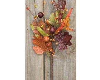 Maple & Berries 12" Faux Floral Pick