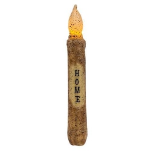 HOME Burnt Mustard Timer Taper Candle