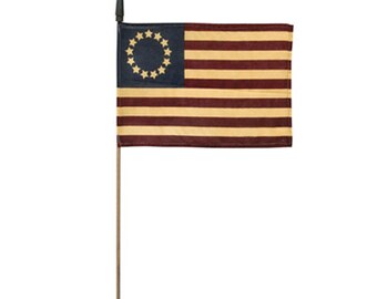 Betsy Ross American Flag On 18" Stick