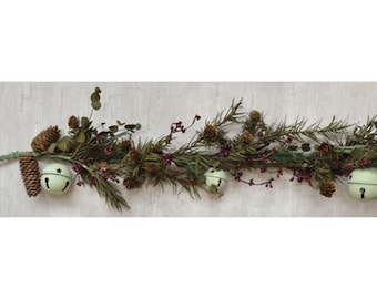 Country Bell Pine 4 ft Faux Garland