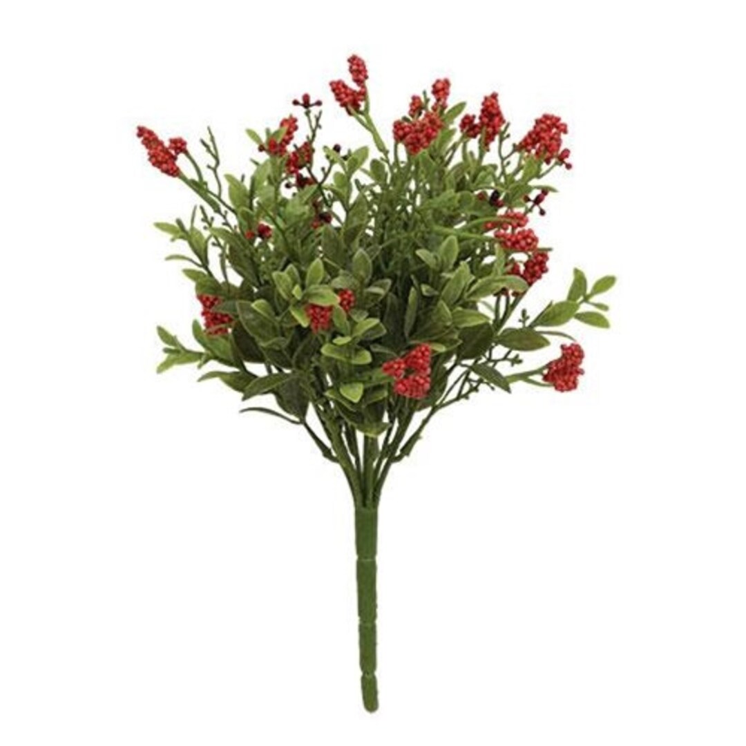 Nottingham Red Berry 11 Faux Bush Etsy