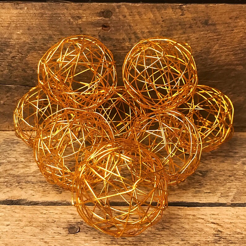 Package of 8 Copper Wire 1.5 Decorating Balls Etsy