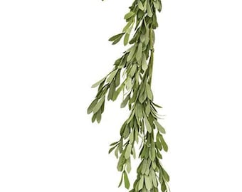 Foamy Willow Leaves 4 Ft Faux Foliage Garland