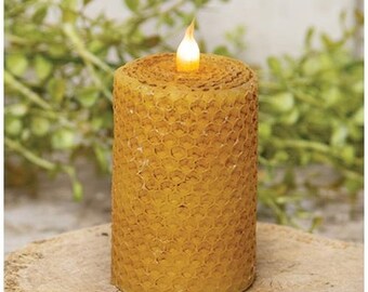 Honeycomb 2" x 3" LED Pillar Candle