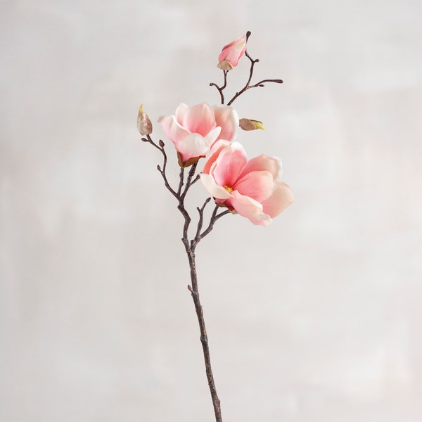 Pink Magnolia 19" Faux Floral Stem