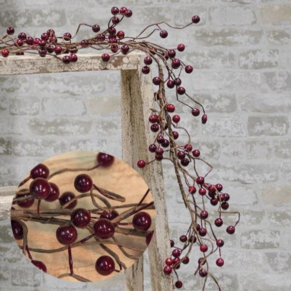 Burgundy Berry 48" Waterproof Garland