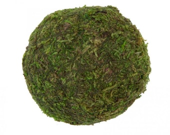 Natural Decorative Green/Brown Moss 3&quot; Ball