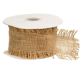 Frayed Burlap Ribbon 2.5" W x 10 yards