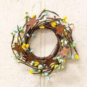 Spring Mix Pip Berry 6&quot; Ring With Stars