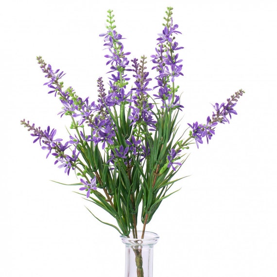 Faux Lavender Flowers Spray or Bush