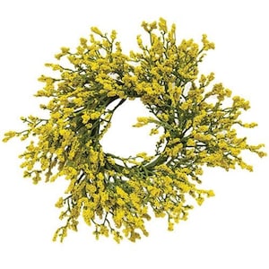 Yellow Array Astilbe 10&quot; Faux Floral Ring