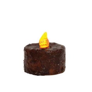 Set of 4 Burnt Mustard LED Tealight Candles
