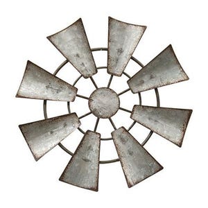 Small Galvanized Metal Hanging 6.5&quot; Windmill