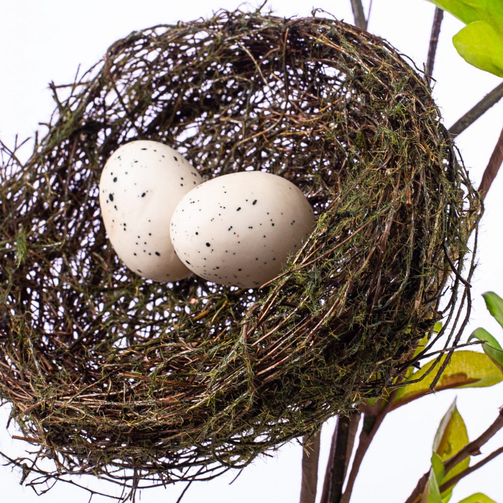 Bird Nest on Leaves and Twigs Faux 28 Spray Etsy UK