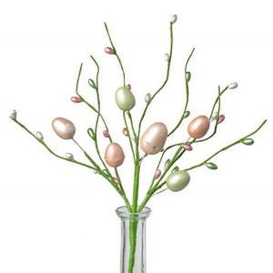 Pearl Easter Eggs And Pip Berries 12" Pick