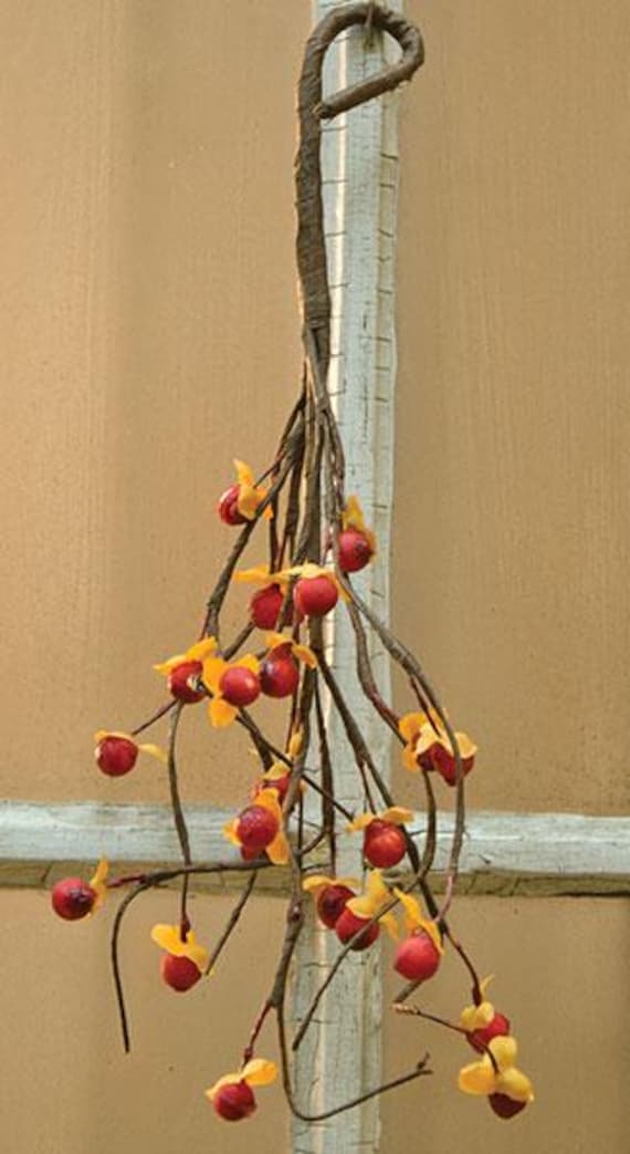 Bittersweet Faux Berries 13" Pick
