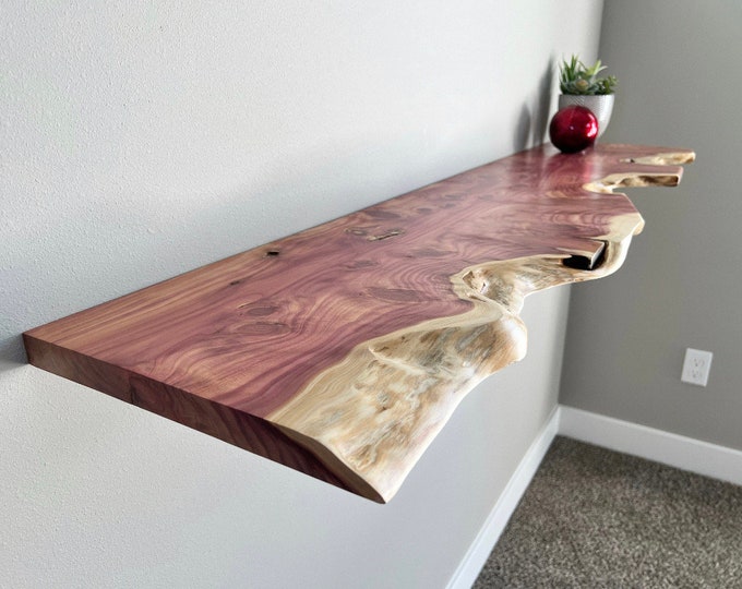 Live Edge Floating Shelves Rustic Floating Wood Shelves Wall Decor Home