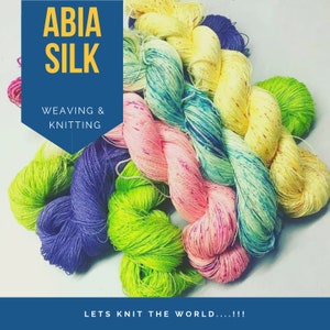 Abia Silk Yarn, Mulberry Silk Yarn, Mulberry Silk, Super Soft Yarn, Soft Yarn, Weaving yarn, Knitting Yarn, Crochet Yarn, Baby Yarn