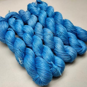 Fun Blue Linen Sportweight Yarn: 2PLY Knitting & Crochet