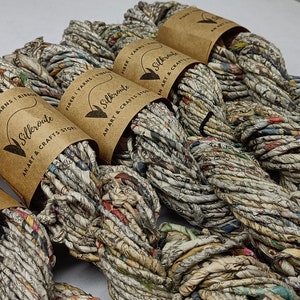 Filato di carta riciclata / Filato di giornale / Filato di carta / Filato di carta riciclata / Filato di carta indiana / Filato per arte e artigianato - SilkRouteIndia