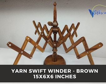 Maple Wood Yarn Swift Winder: Handcrafted Knitting Tool