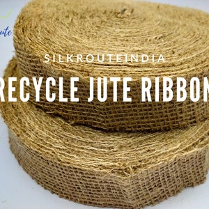 3 Inches Wide Burlap Ribbon Jute Ribbon Recycle Jute Ribbon 