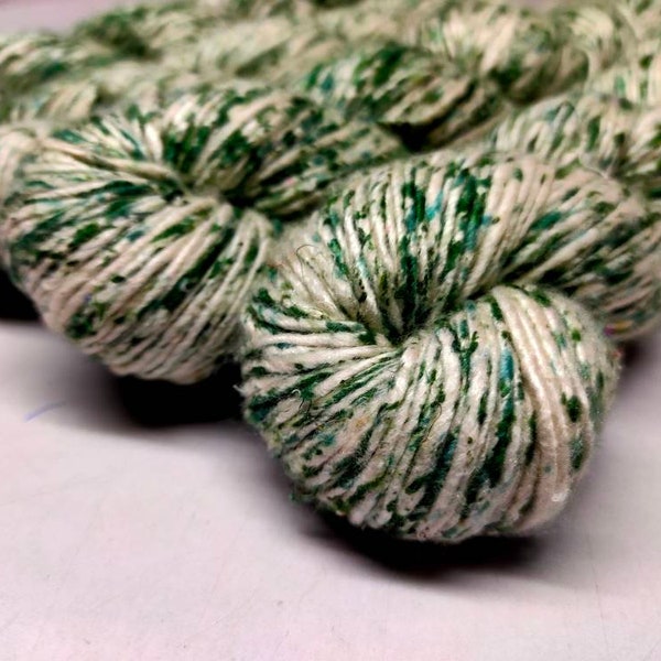 Mulberry Silk Yarn Short Fiber - Forest Haze | Mulberry Silk | Super Soft Yarn | DK Weight Yarn | Duke Yarn | Mulberry Silk Yarn