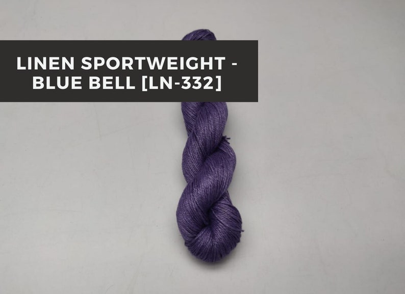 Blue Bell Summer Yarn Sportweight Yarn Linen Yarn LN-332 Crochet Yarn Weaving Yarn Linen Sportweight Yarn Sensitive Skin Yarn