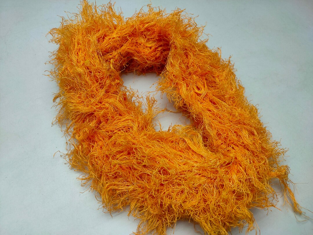 Recycled Linen Frizz Ribbon - Orange, Linen Frizz Ribbon, Recycled ...