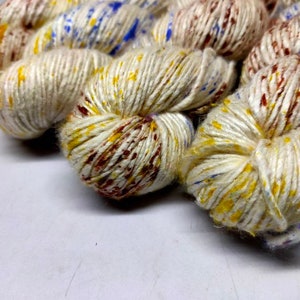 Mulberry Silk Yarn Short Fiber - Choco Mango | Mulberry Silk | Super Soft Yarn | DK Weight Yarn | Duke Yarn | Mulberry Silk Yarn