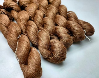 Chocolate Linen Sportweight Yarn: Sensitive Skin, Knitting, Crochet