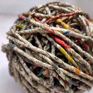 Filato di carta riciclato / Filato di giornale, Filato di carta / Filato di giornale indiano riciclato / Filato artigianale / Filato artistico / Filato riciclato