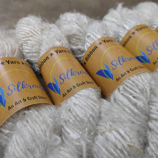 Recycled Banana Yarn, Banana Silk, Banana Yarn, Recycled Banana Yarn - OFF WHITE - SILKROUTEINDIA