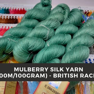 Hilo de seda de morera - 600 m/100 gramos (British Racing), hilo de seda de morera, seda de morera, hilo super suave, hilo de morera, hilo para calcetines