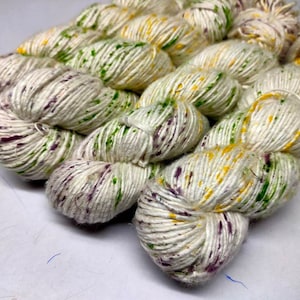 Mulberry Silk Yarn Short Fiber - Tweety Fruiti | Mulberry Silk | Super Soft Yarn | DK Weight Yarn | Duke Yarn | Mulberry Silk Yarn