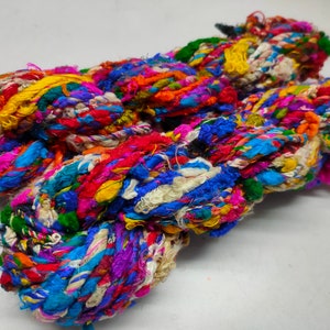 Recycled Yarn - Beng Tutti Frutti, Recycled Sari Yarn, Sari Silk Yarn, Recycled Silk, Hat Yarn, Jewellery Yarn Craft Yarn