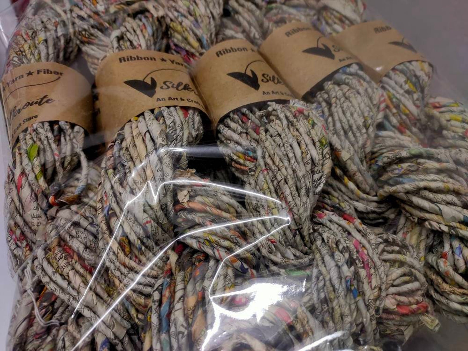 Recycled Paper Yarn Newspaper Yarn Paper Yarn Etsy