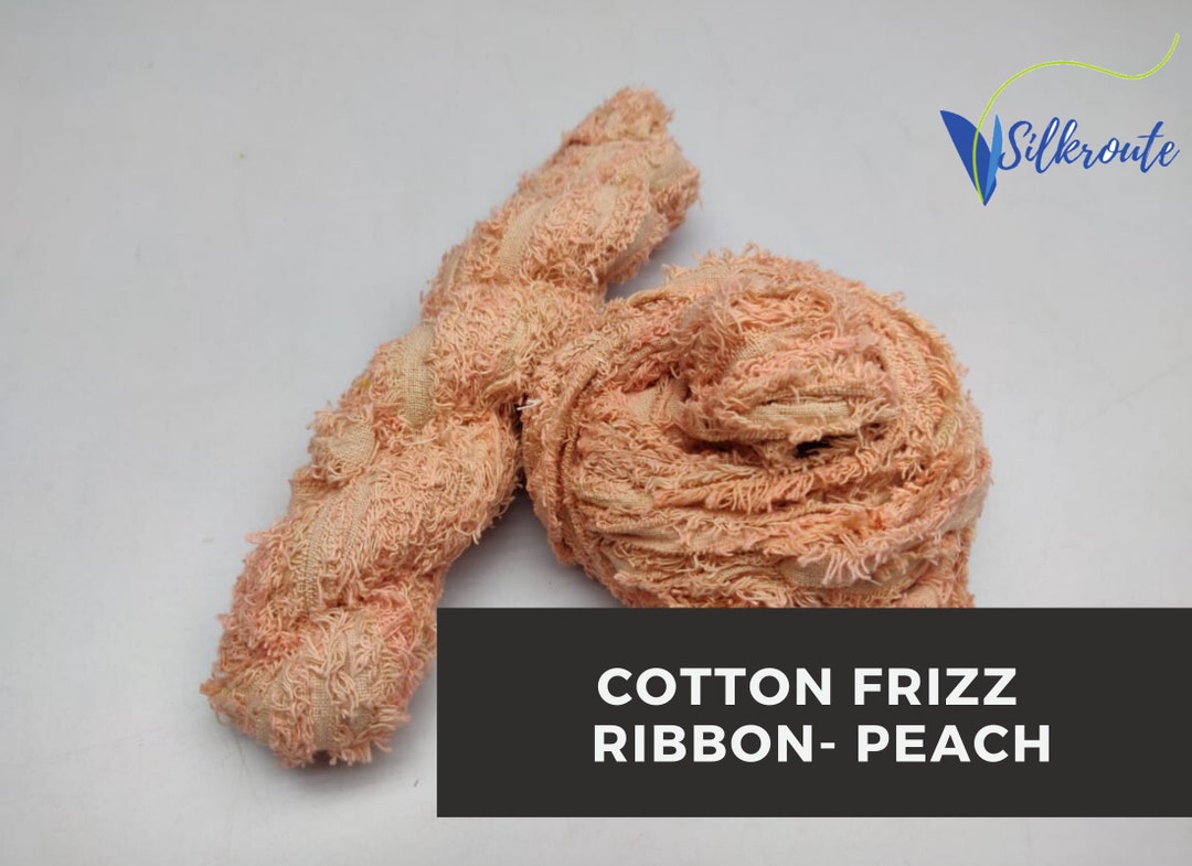 Recycled Cotton Frizz Ribbon - PEACH, Frizz Ribbon, Cotton Frizz Ribbon ...