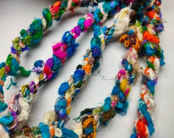 Fil de soie sari recyclé : fil artistique Beng Tutti Frutti 3PLY