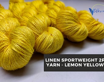Linen Sportweight Yarn, Linen Yarn, Sportweight Yarn, Knitting Yarn, Crochet Yarn, Baby Yarn, Weaving Yarn, Sensitive Skin Yarn, Summer Yarn